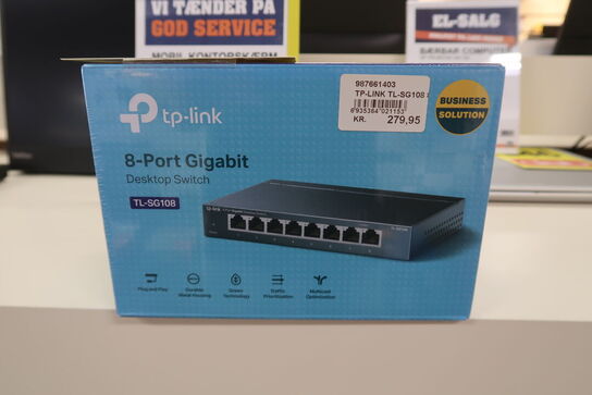 TP-LINK 8 10/100/1000 Mbps desktop switch TL-SG108