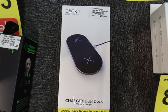SACKit CHARGEit Dual Dock trådløs opladningspude