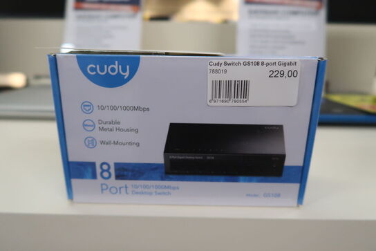 Cudy GS108 er en 8-port Gigabit-switch