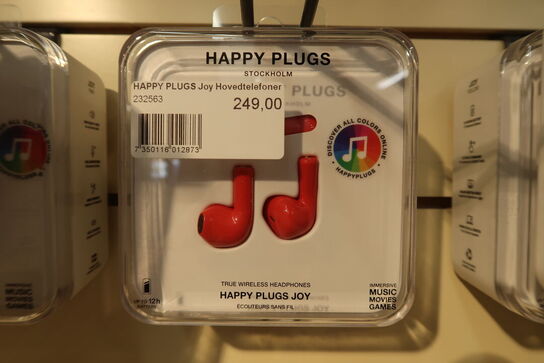 2 stk. Happy Plugs Joy True Wireless in-ear høretelefoner (rød)