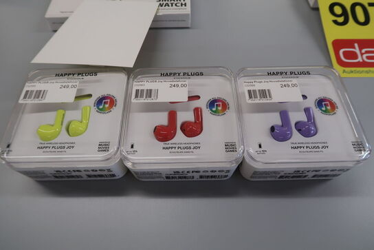 3 stk. Happy Plugs Joy True Wireless in-ear høretelefoner 