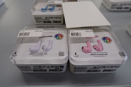 2 stk. Happy Plugs Joy True Wireless in-ear høretelefoner 