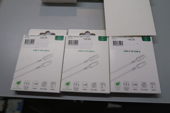 3 stk. USB-C til USB-C kabler