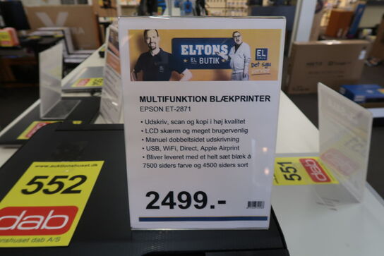 Epson EcoTank ET-2871 Blækprinter Multifunktion - Farve