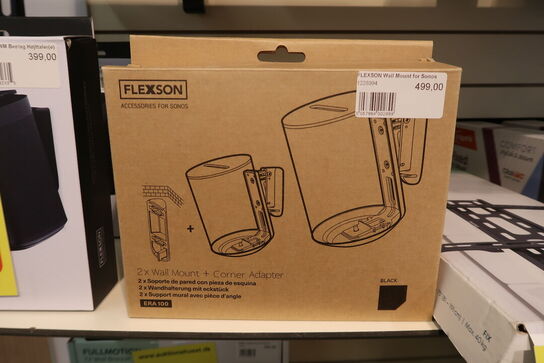 Flexson vægbeslag til Sonos ERA100 2-pak (sort)
