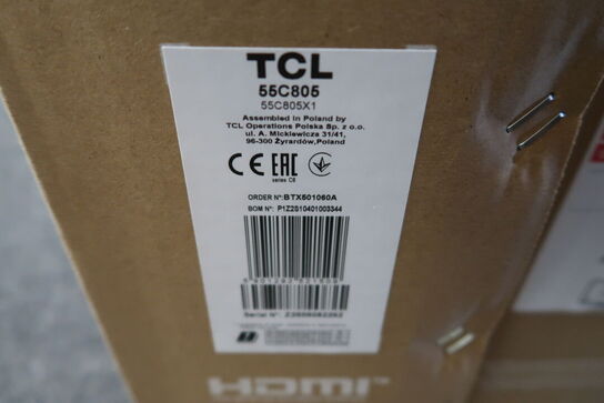 TCL 55" Fladskærms TV 55C805 LED 4K