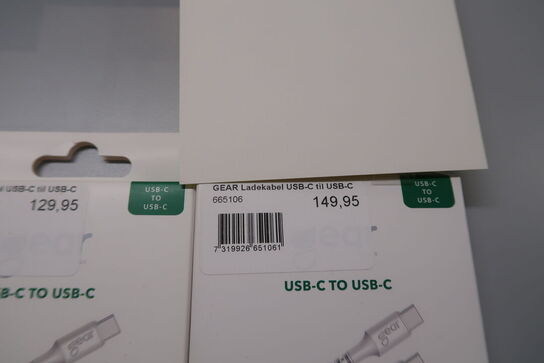 3 stk. USB-C til USB-C kabler