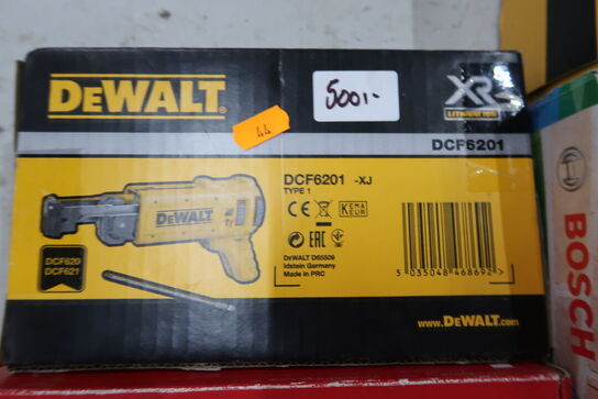 Stiksav DEWALT, boremaskine BOSCH m.m.