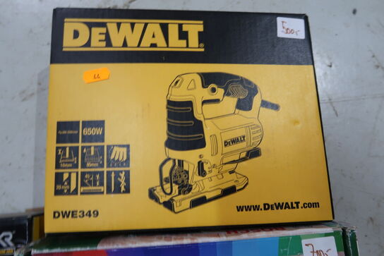 Stiksav DEWALT, boremaskine BOSCH m.m.