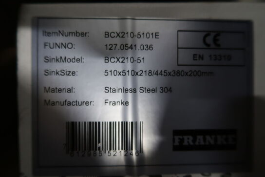 Håndvask FRANKE BCX210-5101E