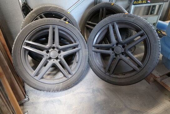 4 stk. alufælge med dæk CONTINENTAL 255/40R20VXL