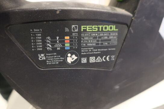 Kap-/geringssav FESTOOL KS 60 E (Læs beskrivelse)