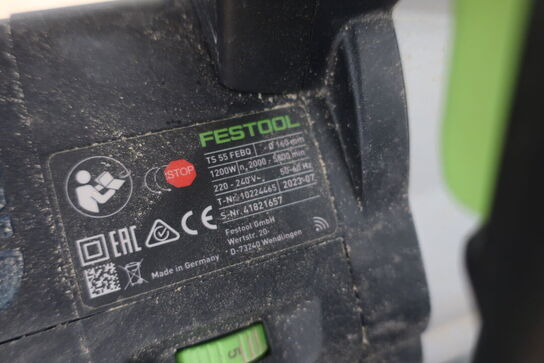 Dyksav FESTOOL TS 55 FEBQ samt føringsskinne FESTOOL FS 1400/2