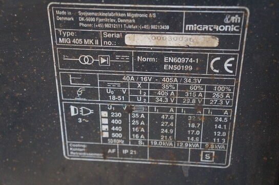 Svejseværk, MIGATRONIC MIC205 