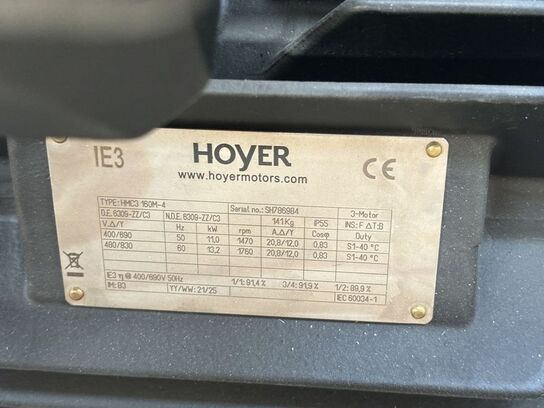 1 stk. el-motor, Hoyer HMC3 160M-4