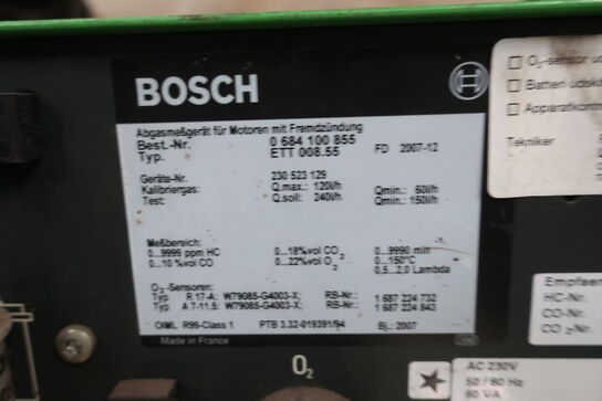 Gastester BOSCH Propane-Faktor 0,530