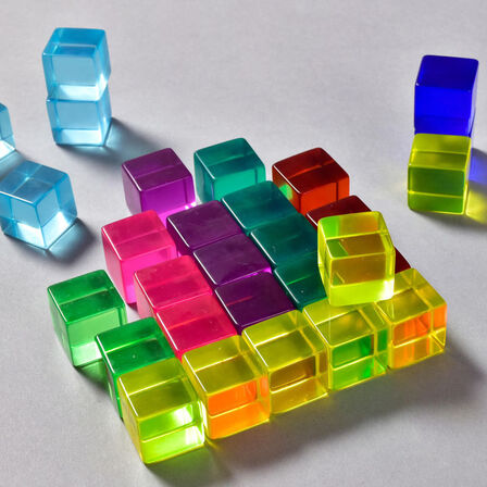 100 stk Lucentcubes - Bauspiel