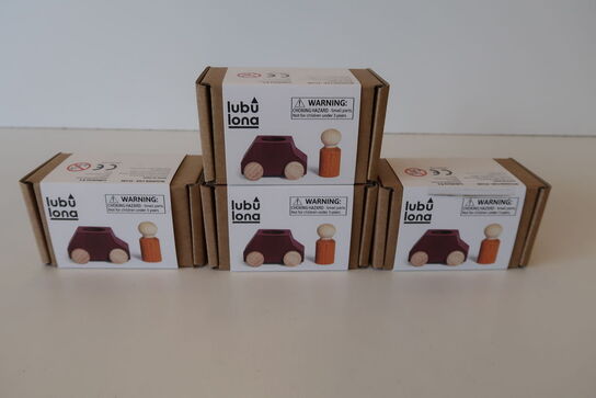 4 pk. Bil med figur, Lilla - Lubulona