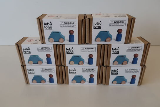 8 pk. Bil med figur, Grøn - Lubulona