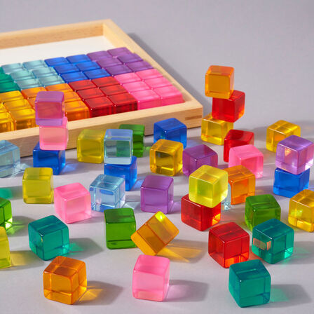 100 stk Lucentcubes - Bauspiel