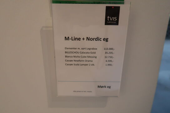 Tvis køkken M-Line + Nordic eg, Mørk eg