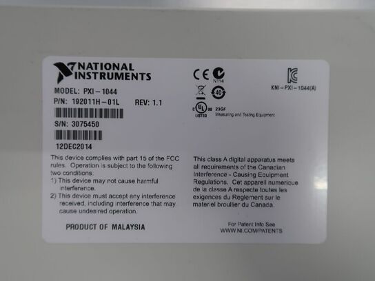 NATIONAL INSTRUMENTS Ni PXI-1044