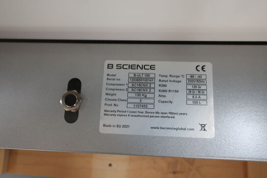 Fryseskab B SCIENCE GLOBAL B-ULT 100