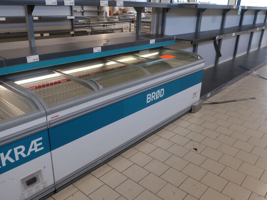 2 stk. AHT Paris 250 frysedisk inkl. salgsdisplay mellem fryserne