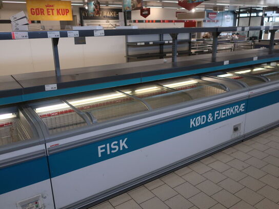 2 stk. AHT Paris 250 frysedisk inkl. salgsdisplay mellem fryserne