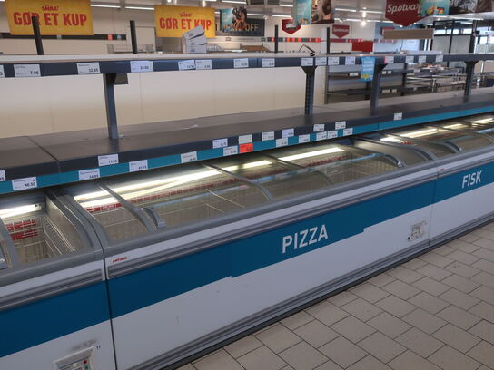 2 stk. AHT Paris 250 frysedisk inkl. salgsdisplay mellem fryserne