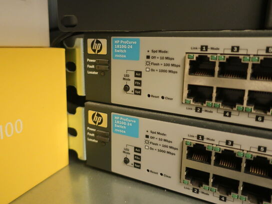 Div. netværksudstyr bl.a. HP gigabit switches