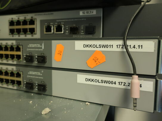 Div. netværksudstyr bl.a. HP gigabit switches