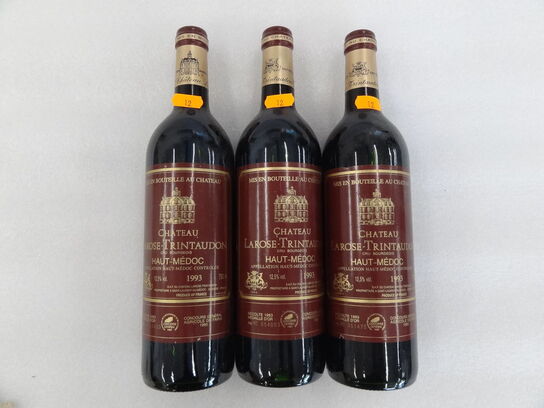 3 stk. Rødvin CHATEAU LAROSE-TRINTAUDON 1993 HAUT-MÈDOC