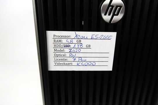 Tower Workstation, HP Z620 Xeon E5-2665