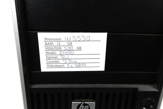 Tower Workstation, HP Z400 Xeon W3530