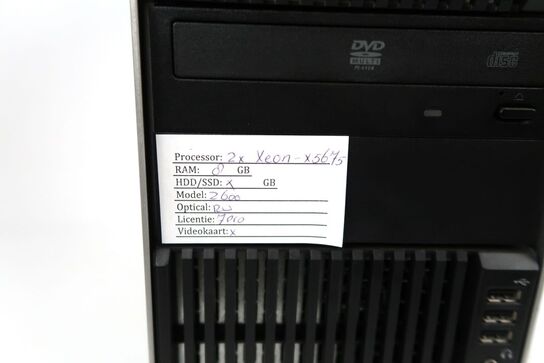 Tower Workstation, HP Z600 2 x Xeon X5675