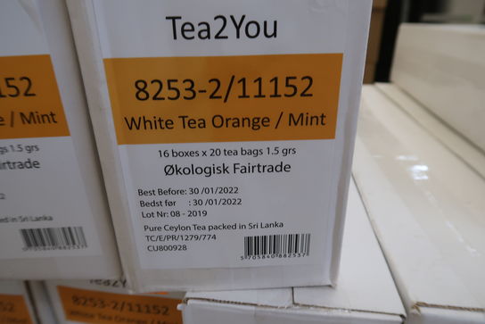 6080 stk. Tebreve 1,5 gr. TEA2YOU White Tea Orange Mint