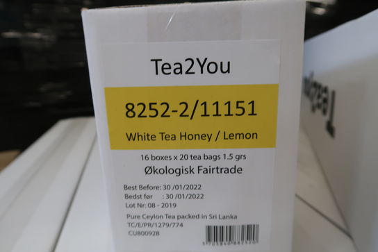 6720 stk. Tebreve 1,5 gr. TEA2YOU White Tea Honey Lemon