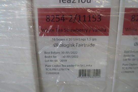 43200 stk. Tebreve 1,5 gr. TEA2YOU White Tea Strawberry/Vanilla