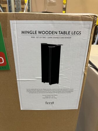 Ferm Living Mingle Wooden Table Legs W48 H: 71,65 cm - Dark Stained Oak