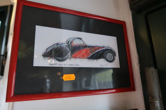 Indrammet plakat "Bugatti type 57"