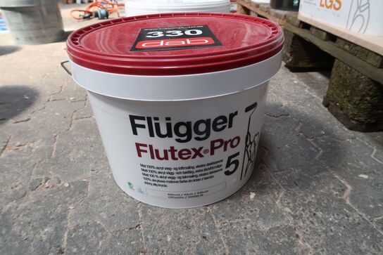 Flügger Flutex 5 Mat 100% acryl væg-/ loftmaling, Råhvid - 10 ltr. 