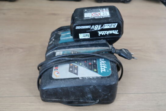 Makita DC18RC LynLader & 5,0 Ah 18V Makita batteri