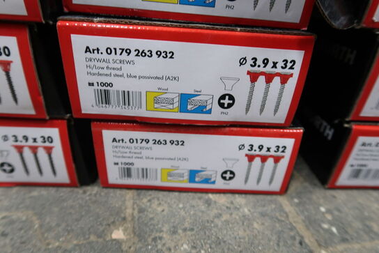 17 kasser Würth gipsskruer Ø3.9 PH2