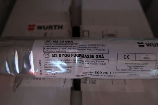 18 stk. Würth Byggefuge 20 600ml Grå