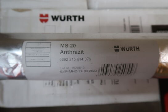 9 stk. Würth MS Antrasitgrå 600 ml - Best before 24/03/2023