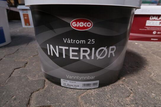 Gjøco Vådrum 25 interiør Base hvid - 9 ltr. 