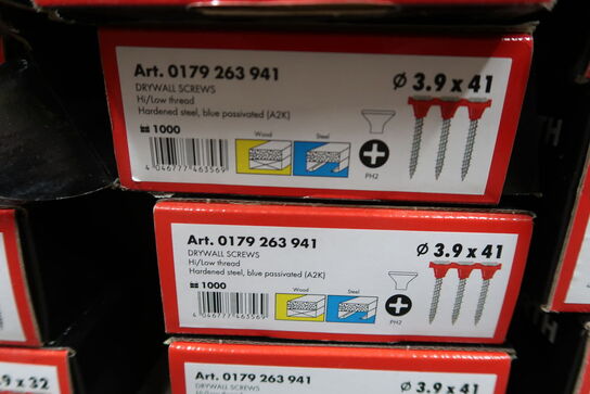 17 kasser Würth gipsskruer Ø3.9 PH2