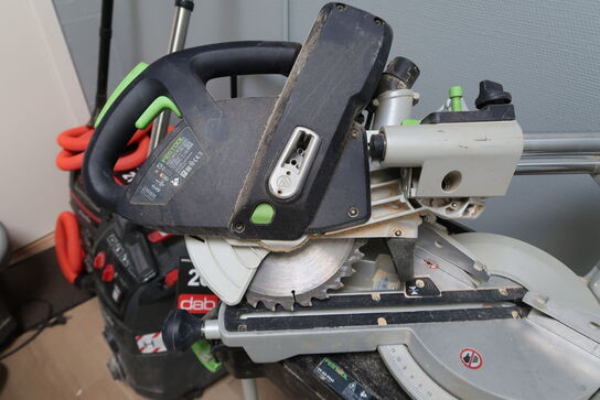 Festool KS 60E Kap-/geringssav + Transportabel arbejdsstation 