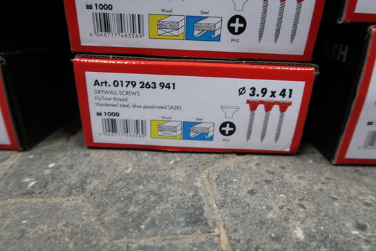 17 kasser Würth gipsskruer Ø3.9 PH2